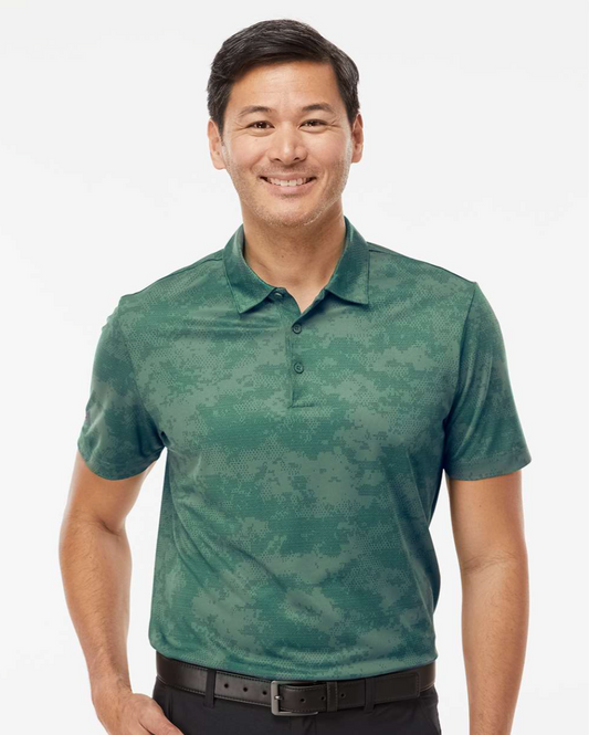 Adidas Men's All Over Camo Print Polo