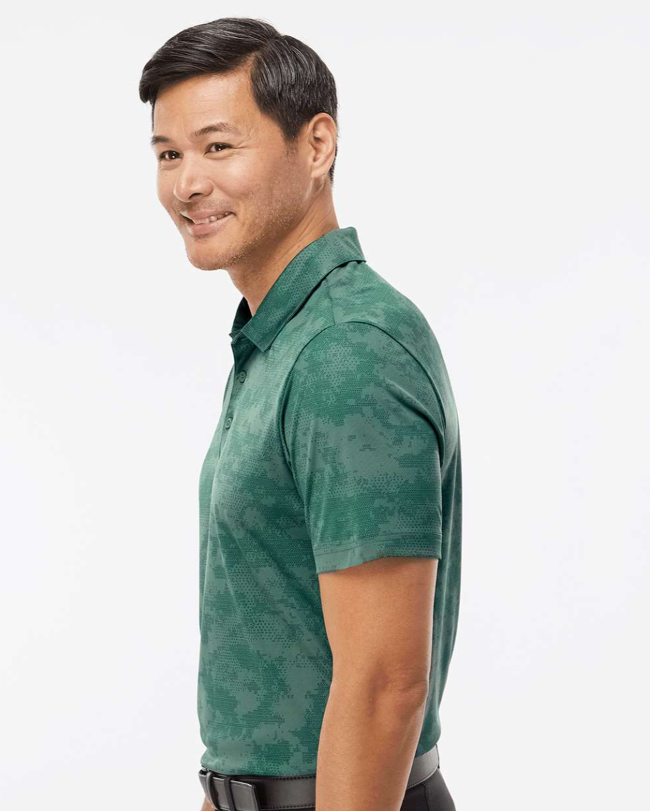 Adidas Men's All Over Camo Print Polo