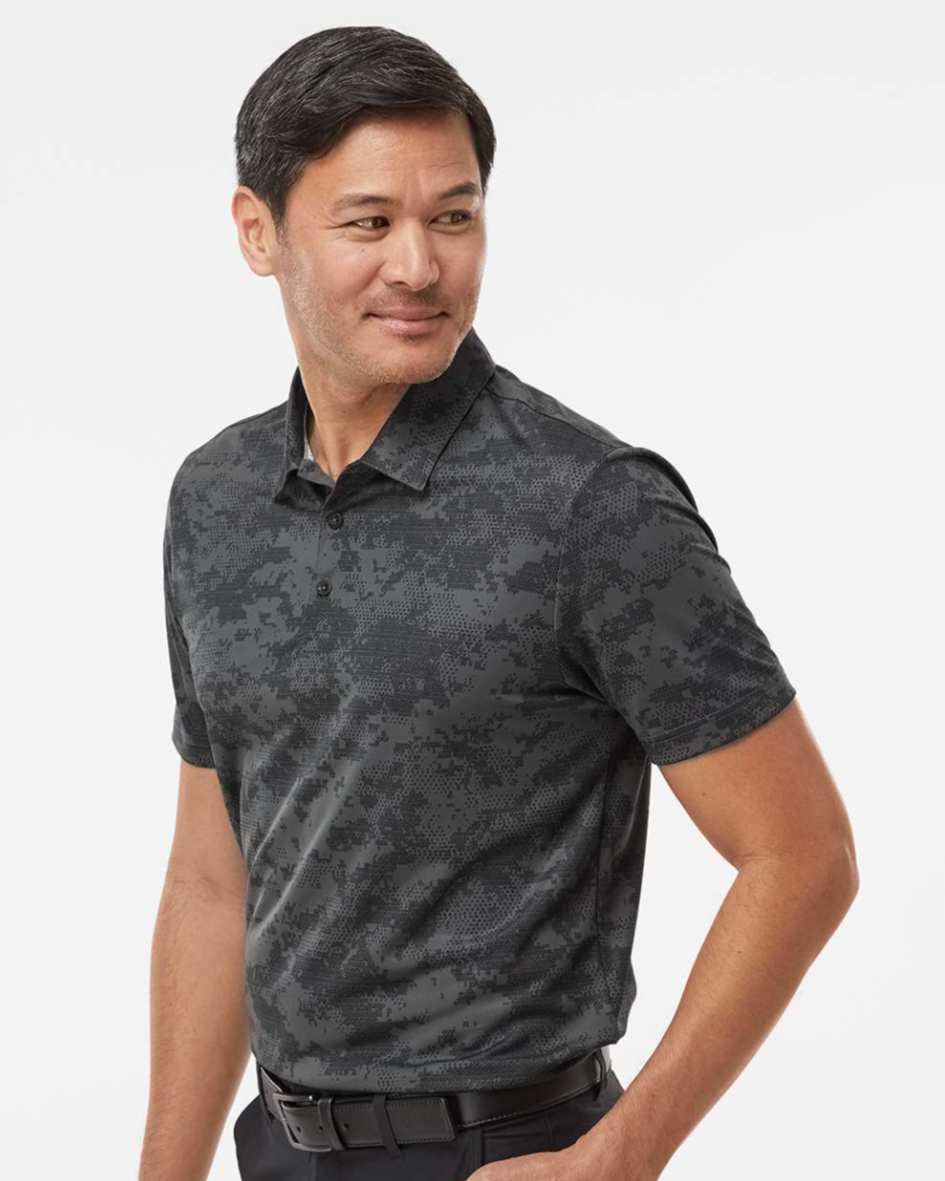 Adidas Men's All Over Camo Print Polo