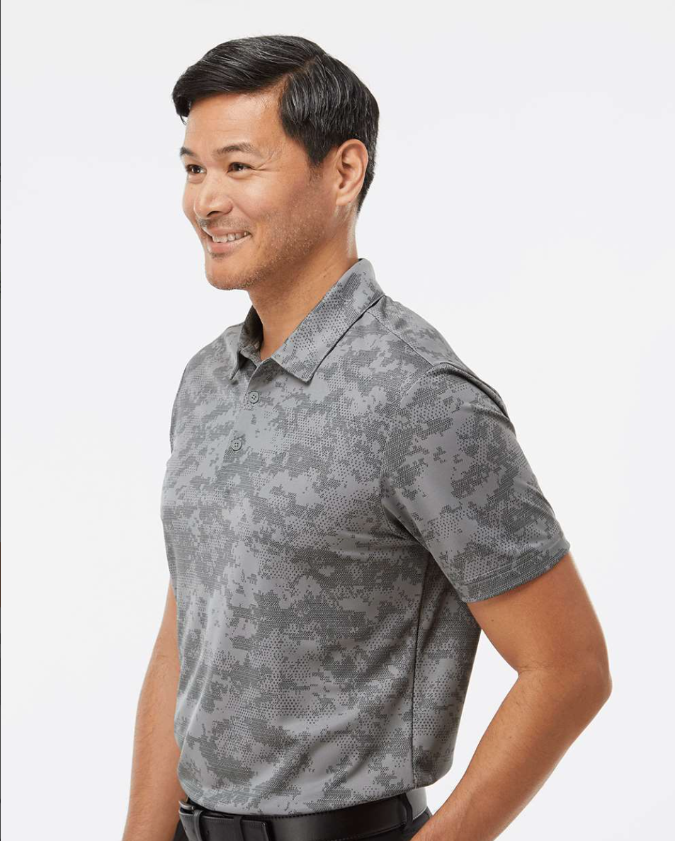 Adidas Men's All Over Camo Print Polo