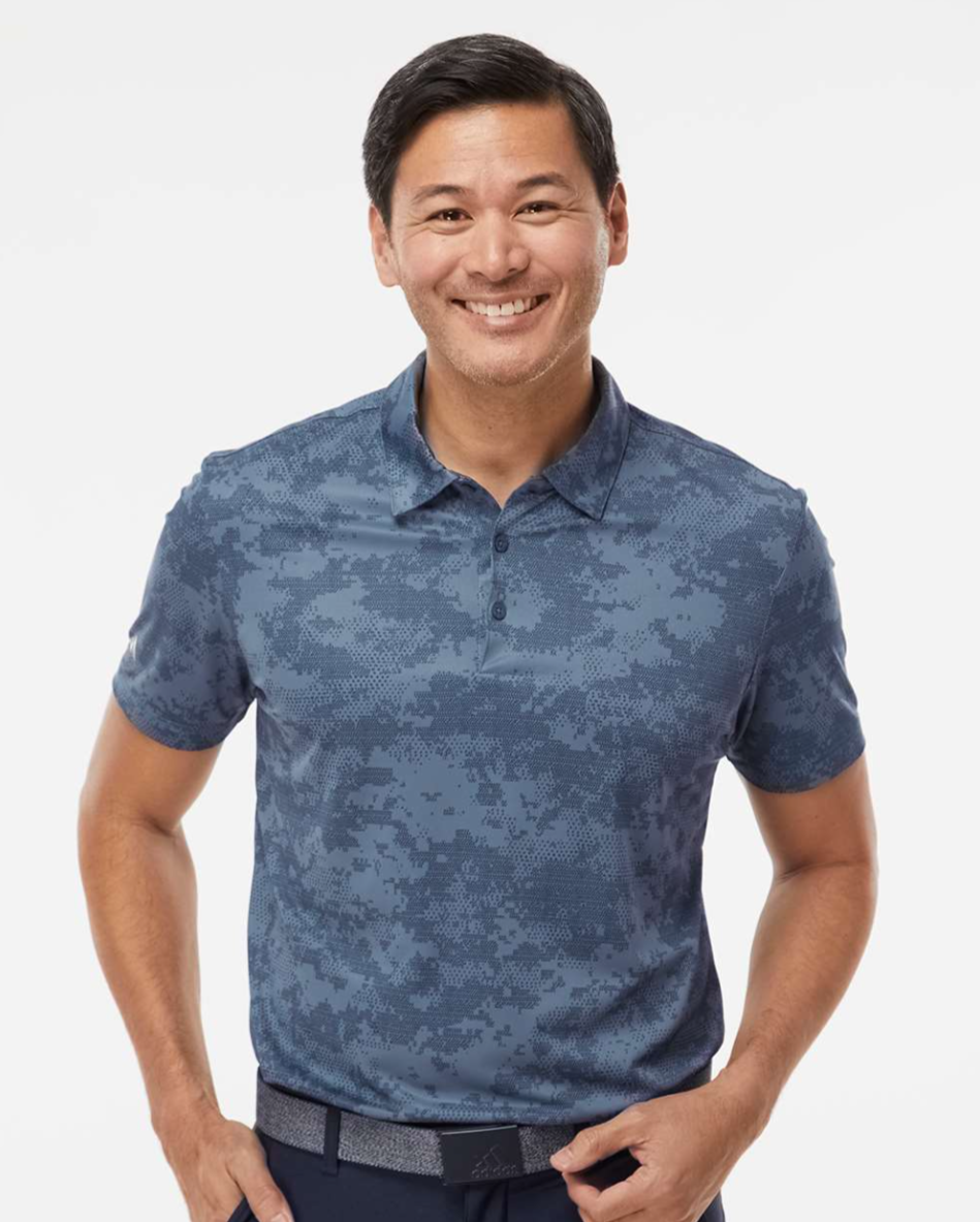 Adidas Men's All Over Camo Print Polo
