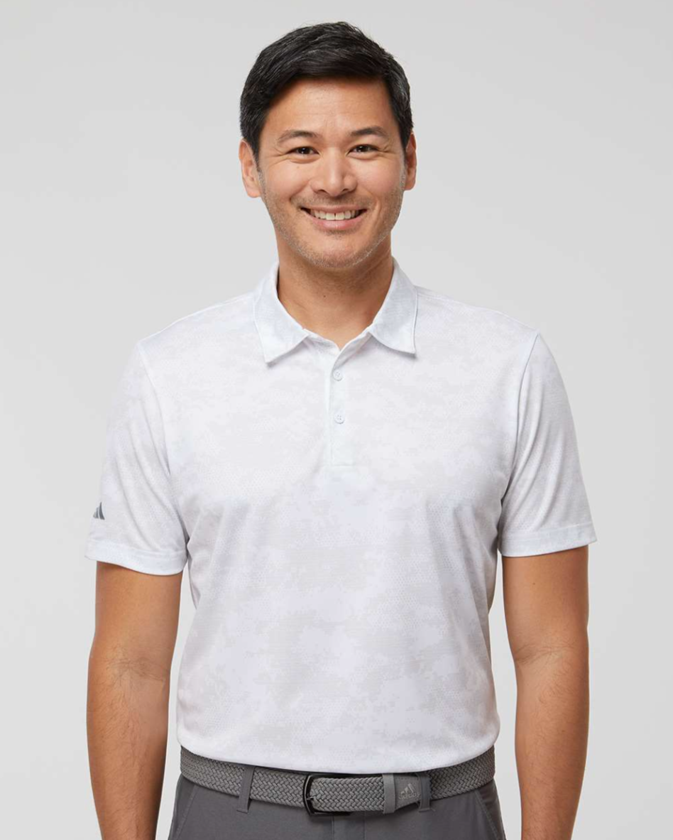 Adidas Men's All Over Camo Print Polo
