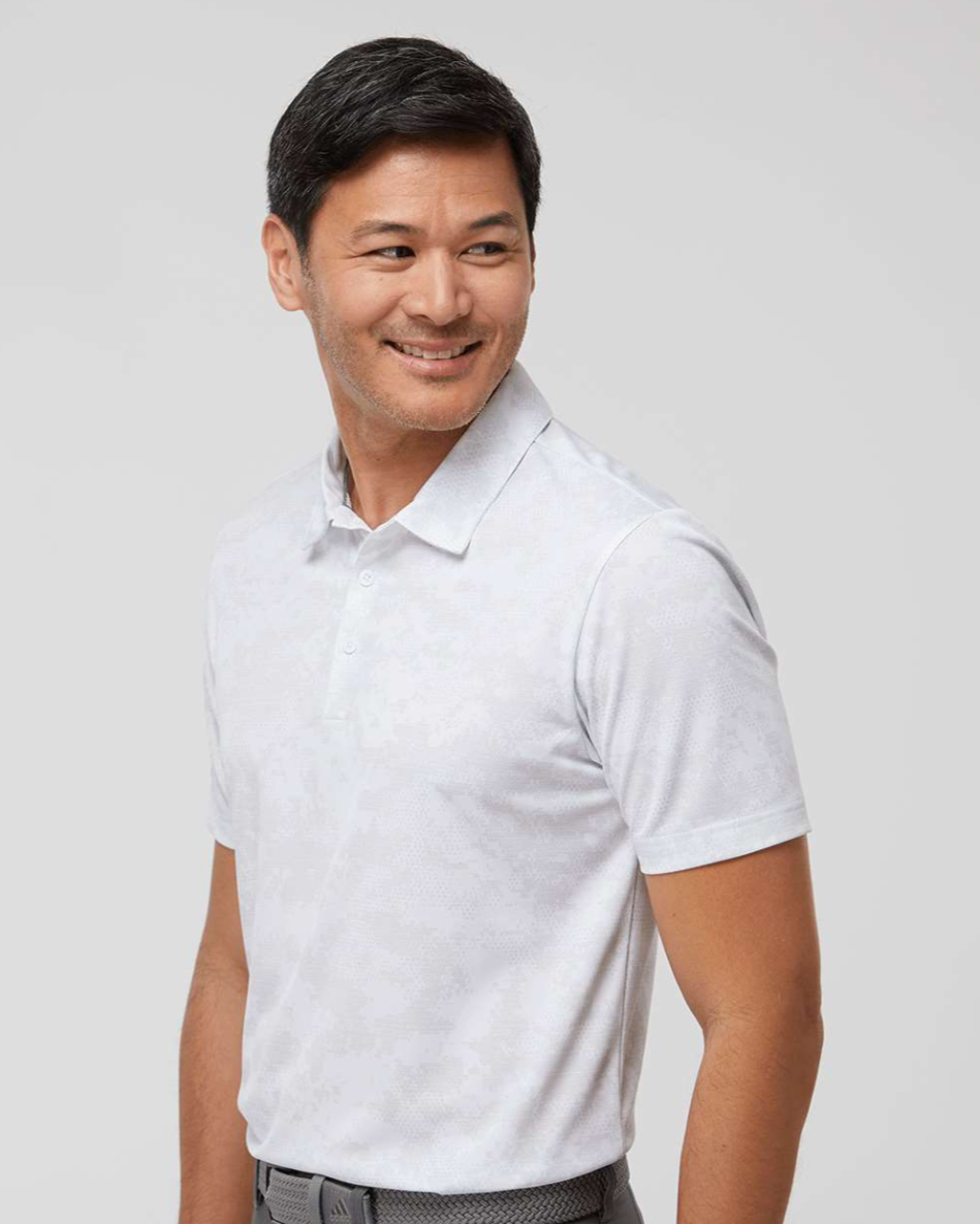 Adidas Men's All Over Camo Print Polo
